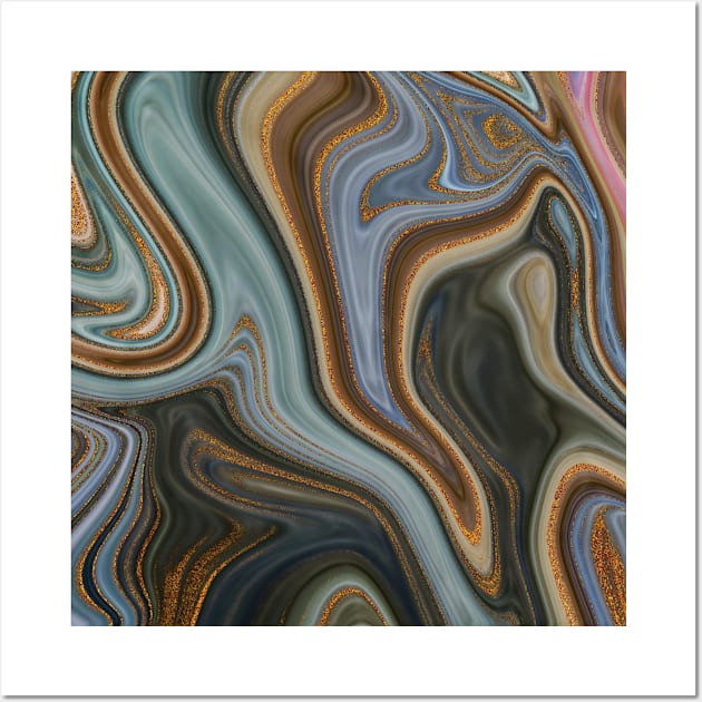 Glitter Liquid Marble 7 Wall Art by Sahl King